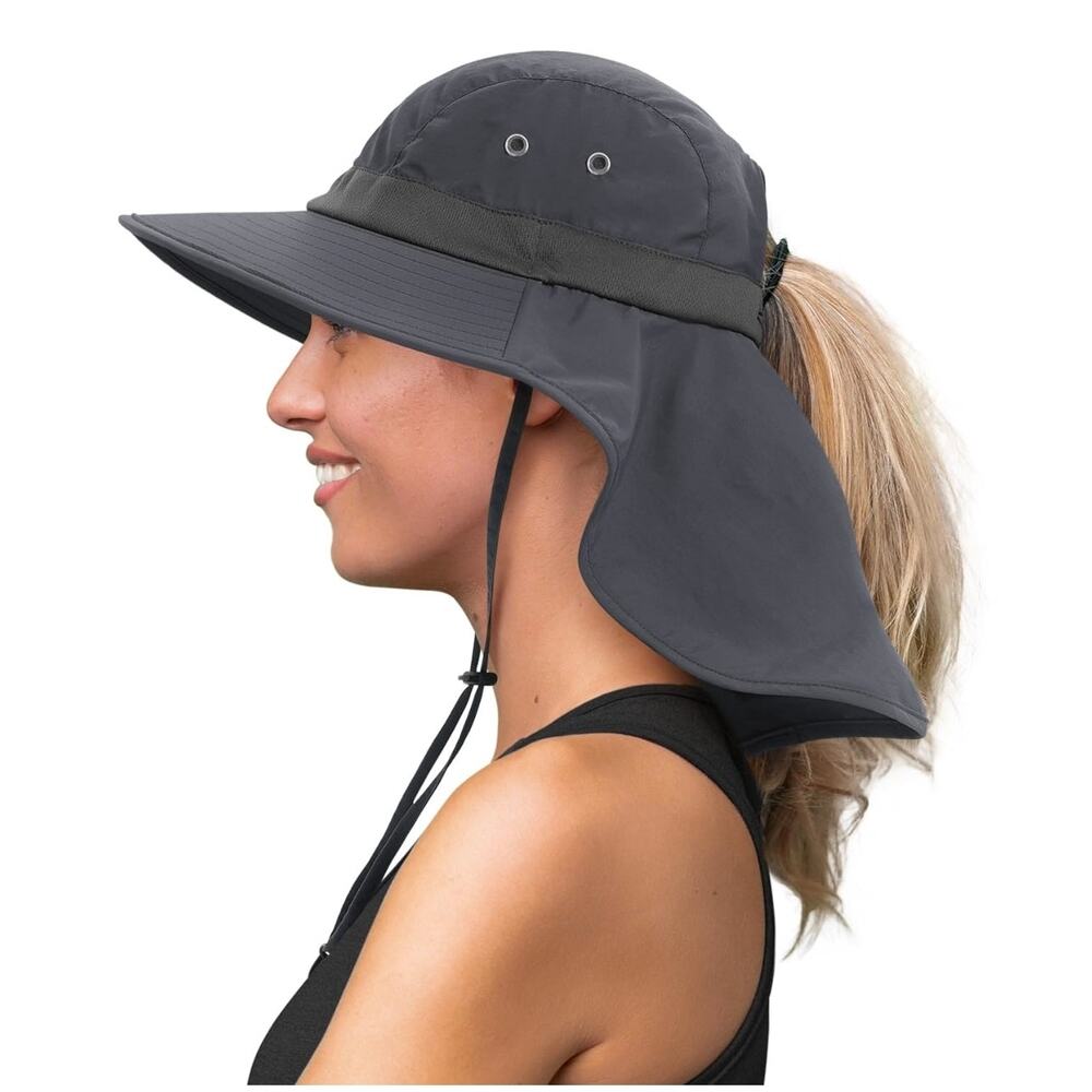 Creekstone Wide Brim Sun Hat Neck Flap UPF 50+ UV Protection Waterproof Unisex